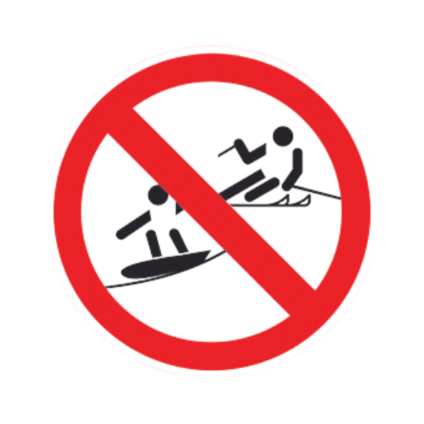 Balise Sticker Interdiction Skieurs et Snowboardeurs BALI-STI078